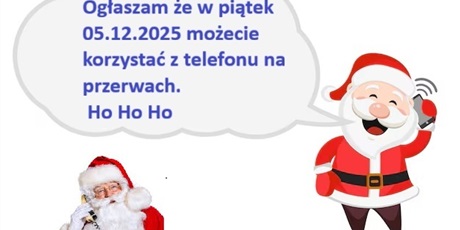 MIKOŁAJKI Z TELEFONEM NA PRZERWACH W SP 44