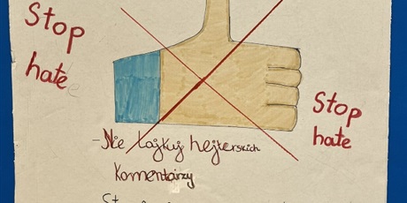 Powiększ grafikę: Plakat z napisem: stop hejt.